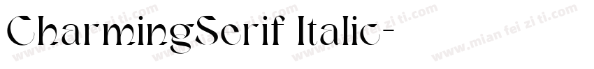 CharmingSerif Italic字体转换